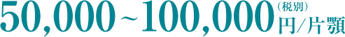 50,000～100,000円/片顎（税別）